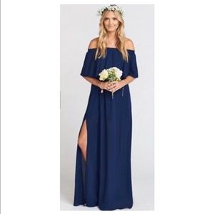 Hacienda Maxi Dress - Rich Navy Crisp